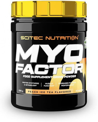 Scitec Nutrition MyoFactor Flavored Food Supplement Drink Powder with creatine, Amino acids, Vitamins, Minerals, Coleus forskohlii Extract, 285 g, Peach Ice Tea