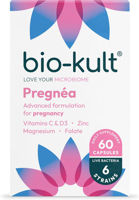 Bio-Kult Pregnéa | 6 Strains + Folic Acid, D, C, Zinc, Magnesium | Prenatal & Postnatal Probiotic Support | 60 Capsules