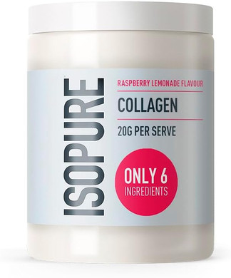 Isopure Collagen Powder Raspberry Lemonade Flavour with Vitamin C for Skin & Joint Support  20 g Collagen per Serve, Sugar-Free, No Artificial Flavours or Sweeteners  345 g