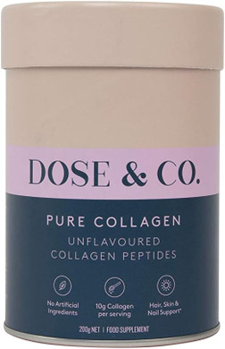 Dose & Co Pure Collagen Powder Unflavoured 200g  Hydrolyzed Collagen Peptides Supplement - Non-GMO, Dairy Free, Gluten Free