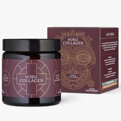 Ancient + Brave Noble Collagen - Type 2 Collagen Capsules for Joint Health, Healthy Bones & Ligaments - Enhanced with Vitamin C, Boswellia Serrata & Manganese - Gluten Free, Soy Free, 30 Capsules