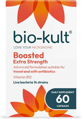 Bio-Kult Boosted Extra Strength Gut Health| 14 Strains | Probiotics for Women & Men | Immune & Digestive Support | Shelf-Stable, Non-GMO, Gluten-Free | 60 Capsules