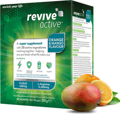 Revive Active Tropical Super Supplement - 26 Active Ingredients in 1 Daily Sachet - Vitamins C, D, K2, L-Arginine - Supports Overall Health & Immune System - 30 Day Supply