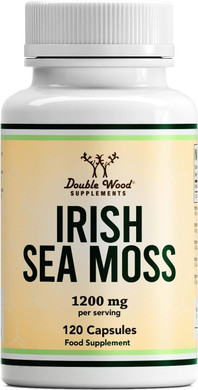 Irish Sea Moss Capsules, Ultra High Purity Potent Extract (180 Count, 1,200mg per Serving) (from Wildcrafted and Raw Chondrus Crispus) by Double Wood Supplements