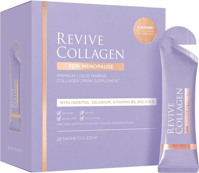 Revive Collagen Premium Menopause Range - Hydrolysed Liquid Marine Collagen Drink (28, Peri Menopause)