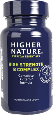 Higher Nature - High Strength - Vitamin B Complex - Reduce Tiredness - Supports Nervous System - Vegan Friendly - 90 Capsules