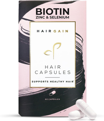 Hair Gain Biotin Supplement for Hair Growth | Promotes Fuller, Thicker Hair Growth with Enhanced Vitamins Complex | Hair, Skin & Nails Support for Women | Vegan Capsules - 1 Month Supply