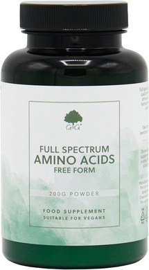Full Spectrum Amino Acid Powder | BCAA | Vegan Free Form Amino Acids | 200g Powder | G&G Vitamins