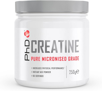 PhD Nutrition 100% Micronised Creatine Monohydrate Powder | Improved Strength and Performance During Exercise, 250g