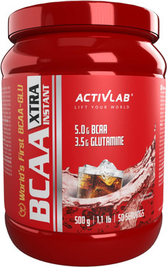 Activlab BCAA Xtra Instant 500 g (Cola)  Amino Acids for Muscle Recovery, Endurance, and Performance  Gym, Bodybuilders and Fitness