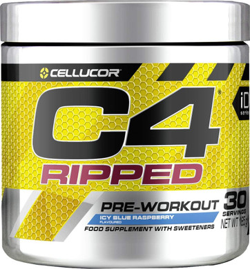 C4 Ripped Pre Workout Powder Raspberry Lemonade 30 Servings | Zero Sugar Pre Workout with 150mg Caffeine, 500mg L Carnitine, 1600mg Beta Alanine, 200mg Green Coffee Bean Extract