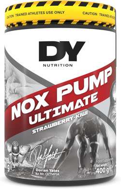 DY Nutrition - NOX Pump Pre Workout Powder | 350mg Caffeine | Strawberry Kiwi | High Performance Preworkout for Focus, Pump & Energy with L-Citrulline, Beta Alanine, L-Tyrosine. 400g. 20 Servings