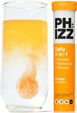 Phizz Electrolytes, Multivitamin & Hydration Tablets - 20 Effervescent Rehydration Tablets - 18 Vitamins & Minerals, Vitamin C, Vegan, Vegetarian & Low Calorie (Mango)