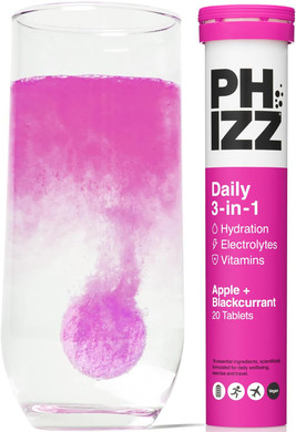 Phizz Electrolytes, Multivitamin & Hydration Tablets - 20 Effervescent Rehydration Electrolyte Tablets - 18 Vitamins & Minerals, Vitamin C, Vegan, Vegetarian & Low Calorie (Mixed Berry)
