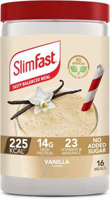 SlimFast Meal Replacement Shake for Weight Loss & Balanced Diet, Vitamins and Minerals, Low Calorie, High Protein, Vanilla Flavour, 16 servings, 584 g, Packaging May Vary