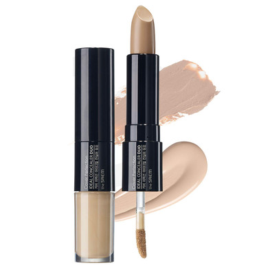 Thesaem Cover Perfection Ideal Concealer Duo (#1.5Natural Beige) | Dual Type Full Coverage Concealer, High Adherence High Pigmented, No Clumping In Wrinkles, Crease-Proof Concealer1.5 Natural Beige