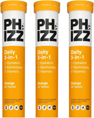 Phizz Electrolytes, Multivitamin & Hydration Tablets - 60 Effervescent Rehydration Electrolyte Tablets - 18 Vitamins & Minerals, Vitamin C, Vegan, Vegetarian & Low Calorie (Lemon, 60 Tablet)