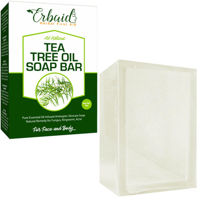 Tea Tree Oil Soap Bar For Face & Body, 4Oz All Natural Remedy Skin Cleanser  Pure Essential Oil Infused Skincare Cleansing Soap For Dirt & Acne - Tea Tree Face & Body Wash Made In Usa