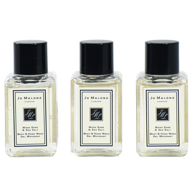 Jo Malone Wood Sage And Sea Salt Body And Hand Wash Trio Travel Size Set - 3 X 0.5 Oz