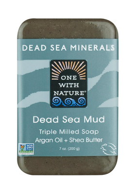 One With Nature Vanilla Oatmeal Dead Sea Mineral Soap, 7 Ounce Bar