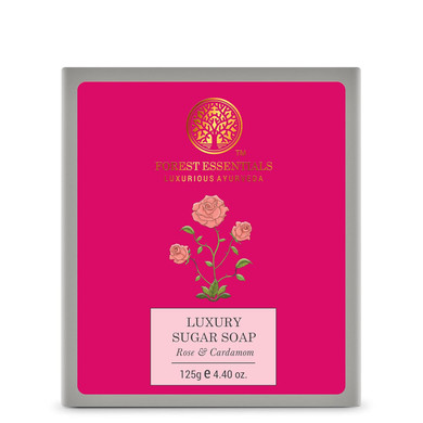 Forest Essentials Luxury Sugar Soap - Rose & Cardamom 125G