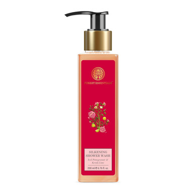 Forest Essentials Silkening Shower Wash, Iced Pomegranate With Fresh Kerala Lime, 200Ml
