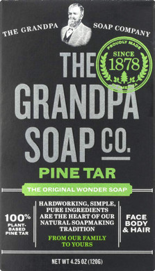 Grandpa Pine Tar Soap 4.25 Oz (2 Pack) By Grandpa Soap Co
