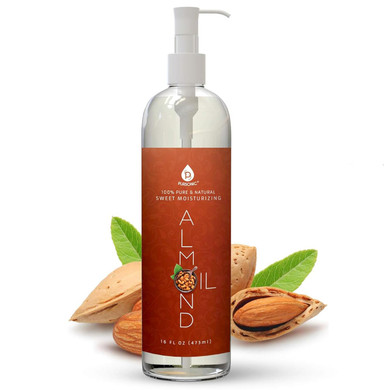 Pursonic 100% Natural Sweet Almond Oil For Skin  Nourishing Formula For Body & Hair Care, Aromatherapy, Moisturizing And Massage - Almond Essential Oil For Glowing Skin & Healthy Hair