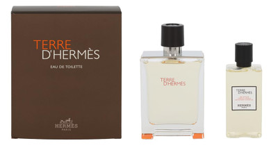 Hermes Terre D'Hermes 2-Piece Gift Set For Men, (3.4 Oz Eau De Toilette Spray + 2.7 Oz Hair & Body Shower Gel)