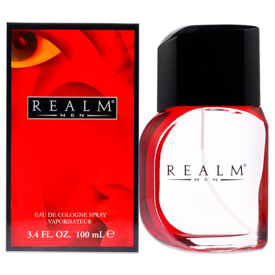 Realm By Erox Corporation For Men. Eau De Cologne Spray 3.4 Oz, Red