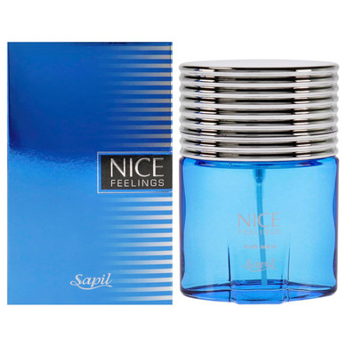 Sapil Nice Feelings Blue Perfume For Men - Long-Lasting Dubai Perfume, Aromatic Aquatic Edt Spray, 2.5 Oz (75 Ml) - Arabic Cologne For Daily Use