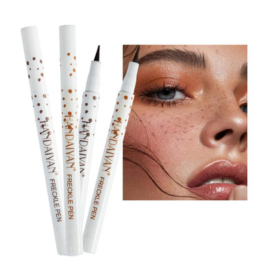 Hfpengzan Freckle Pen 2 Colors, Natural Lifelike Freckle Makeup Pen Magic Freckle Color,Waterproof Longlasting Soft Dot Sopt Pen,For Natural Effortless Sunkissed Makeup-Light Brown&Natural Coffeelight Brown&Natural Coffee