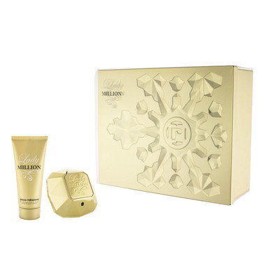 Paco Rabanne Lady Million Women Gift Set (Eau De Parfum Spray, Sensual Body Lotion)