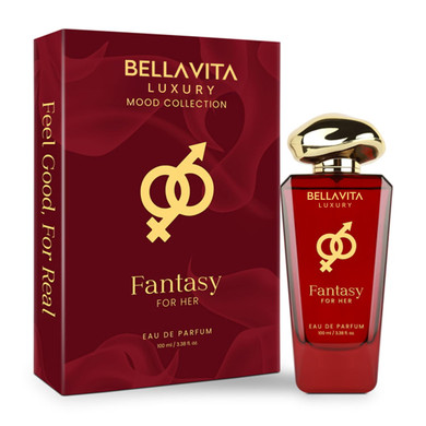 Bellavita Luxury Mood Collection Fantasy Perfume For Women 100Ml | Pheromone Inspired Technology Long Lasting Fragrance | Notes Of Pink Pepper, Orange And Saffron | Floral, Spicy Premium Fragrance