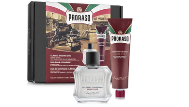 Proraso Classic Shaving Duo Kit, Nourishing For Coarse Beard Formula With Shaving Cream Tube And After Shave Balm