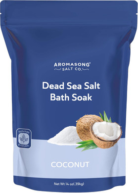 Aromasong Pure Dead Sea Salt 100% Natural Eucalyptus Essential Oil  2.5 Oz. Spa Bath Salt Fine Grain- Christmas Stocking Stuffers For Adults, Kids, Women, And Mens Soak Stocking Stuffers For Adults