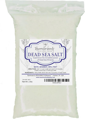 Resurrectionbeauty 100% Pure Dead Sea Salt, Bulk Bath Salts For Home Spa & Salt Scrub, Bath & Foot Soak, 2 Lb