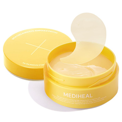 Mediheal Retinol Collagen Under Eye Patches - Korean Hydrogel Eye Pads (60 Patches) With 95% Retinol & 5 Micro Collagen. Nourishing & Non Irritating Eye Gel Mask. Sealing Cap & Spatula Included