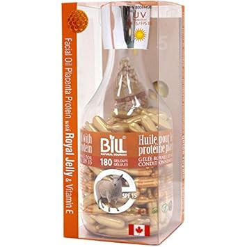 Facial Oil W/ Placenta Protein & Royal Jelly & Vitamin E Spf15, 180 Gelcaps