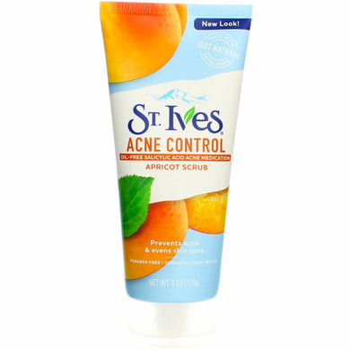 St. Ives Acne Control Medicated Apricot Scrub, 6 Oz (3 Pack)