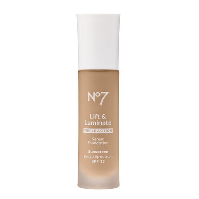 No7 Lift & Luminate Triple Action Serum Foundation - Honey - Medium-Buildable Coverage Foundation With Light Reflecting Particle & Spf 15 For Firmer, More Even Looking Skin (30Ml)Honey1 Fl Oz (Pack Of 1)