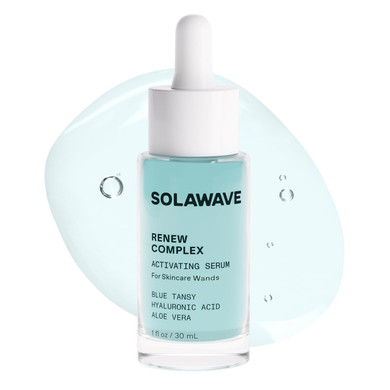 Solawave Renew Complex Red Light Therapy Activation Serum For Face & Neck | Pairs With Led Facial Wand Device | Hydrates & Plumps The Skin | Blue Tansy, Aloe Vera, Hyaluronic Acid (1 Oz)