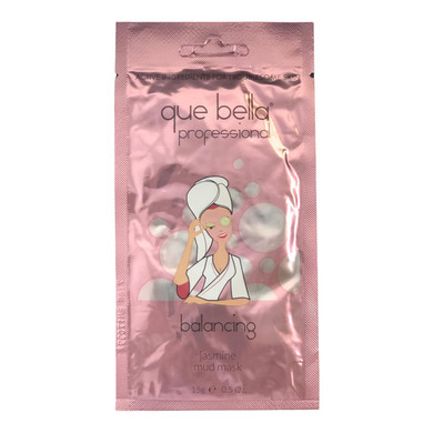 5 Pack Que Bella Professional, Balancing Jasmine Mud Mask Facial Treatment 0.5 Oz