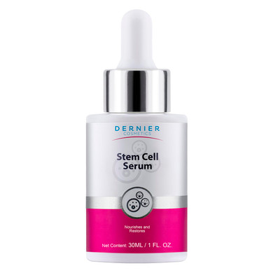 Dernier Stem Cell Serum For Face  3% Bio Vegan Stem Cells 1% Hyaluronic Acid 0.3% Allantoin | Overnight Hydrating Anti-Aging Moisturizer For Wrinkles Collagen Boost Acne Inflammation (1 Fl Oz)