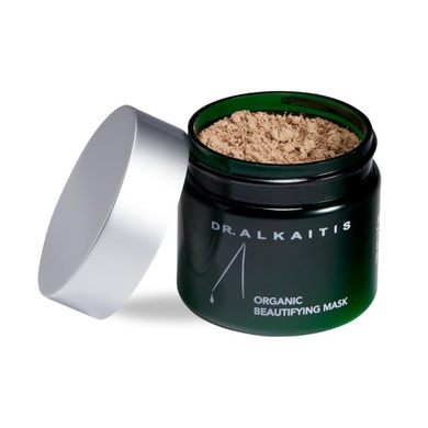 Dr. Alkaitis Organic Beautifying Mask - Mushroom-Powered Treatment With Raw Cacao - Gentle Exfoliation, Skin Plumping & Hydrating (30G/1.05Oz)