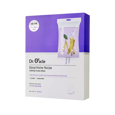 Dr.Oracle Glycyrrhizine Recipe Calming Purple Mask, Calming, Special K-Beauty Face Care, 250Ml (8.4 Fl. Oz), 1 Box -10 Sheets