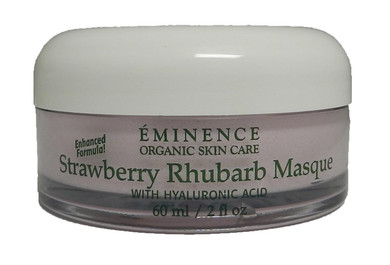 Eminence Organic Skincare Strawberry Rhubarb Masque With Vegan Friendly Hyaluronic Acid, 2 Fluid Ounce