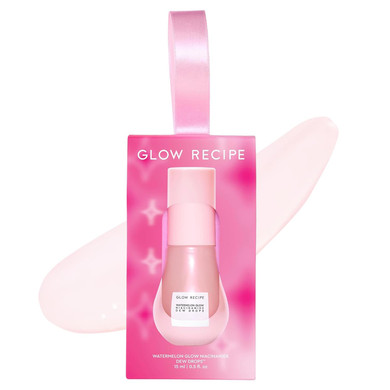 Glow Recipe Stocking Stuffer Niacinamide Serum Dew Drops Ornament - Hydrating Face Serum & Illuminating Makeup Primer For Dewy, Glass Skin + Hyaluronic Acid For Plumping & Highlighting (15 Ml)