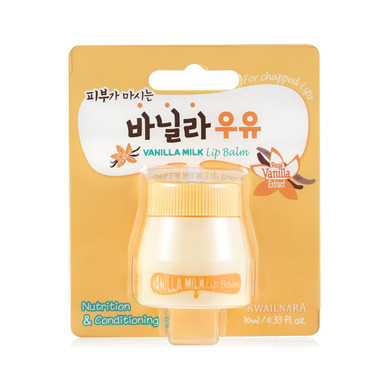 Kwailnara Vanilla Milk Lip Balm - Moisturizing And Nourishing Korean Lip Care With Milk Protein, Royal Jelly, Beeswax & Shea Butter  Glossy Finish - Daily Or Overnight Lip Mask, 0.33 Fl Oz