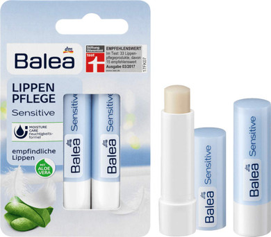 Balea Sensitive Lip Care With Aloe Vera, Avocado And Almond Oil, 2 Pcs/Germany